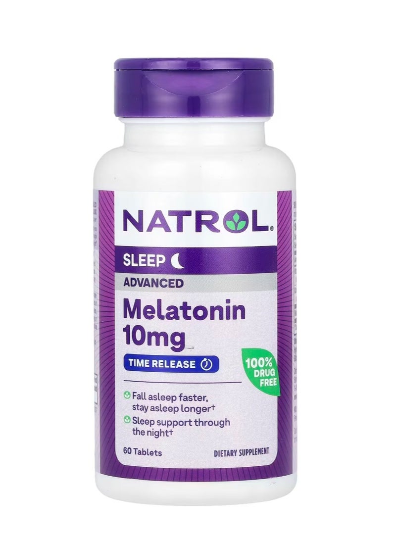 Natrol Sleep Advanced Melatonin Time Release 10 Mg, 60 Tablets - Image 2